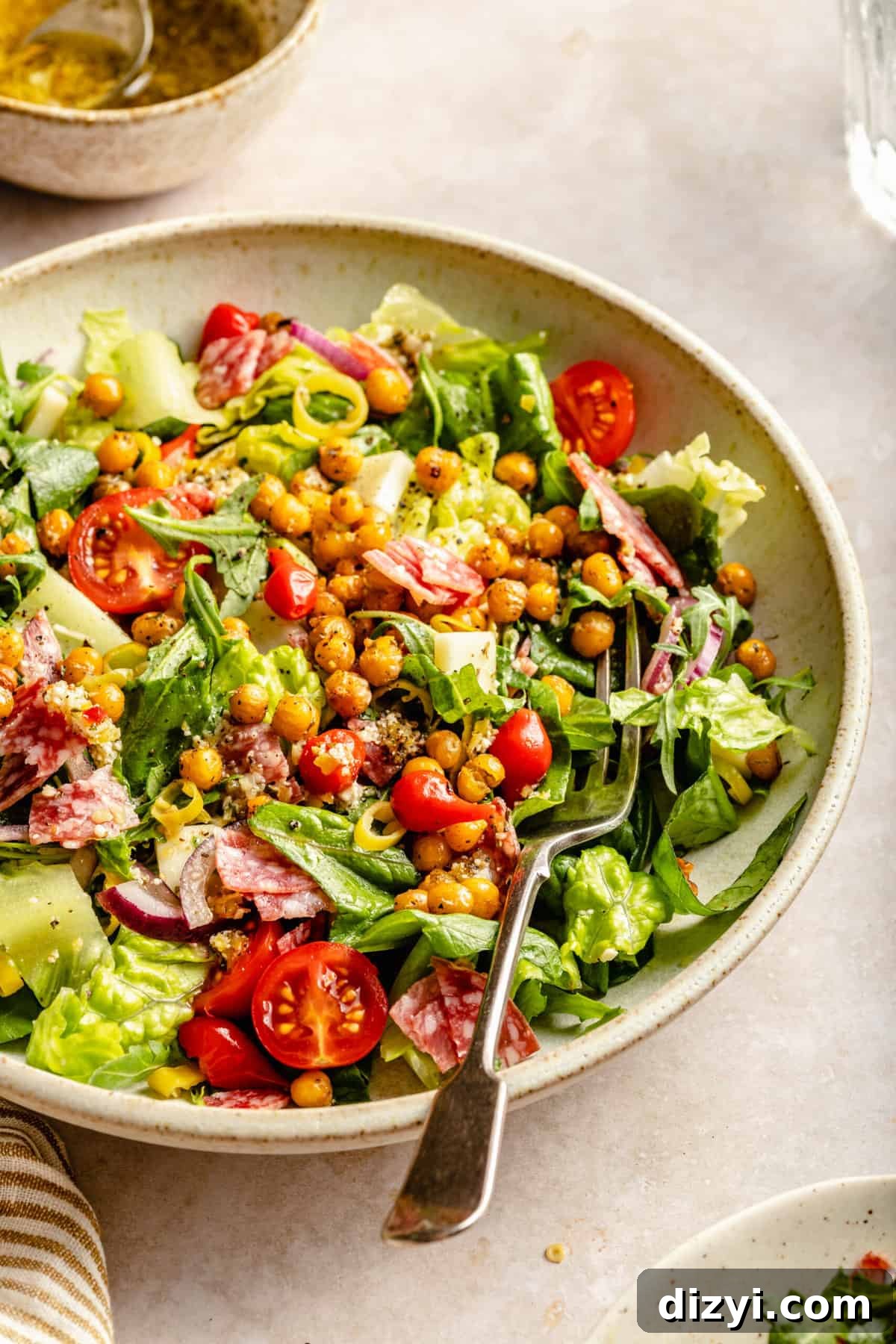 Italian Chop Salad with Peperoncini Vinaigrette