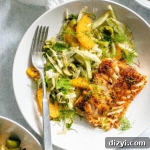 Spiced Fish with Fennel and Orange Slaw