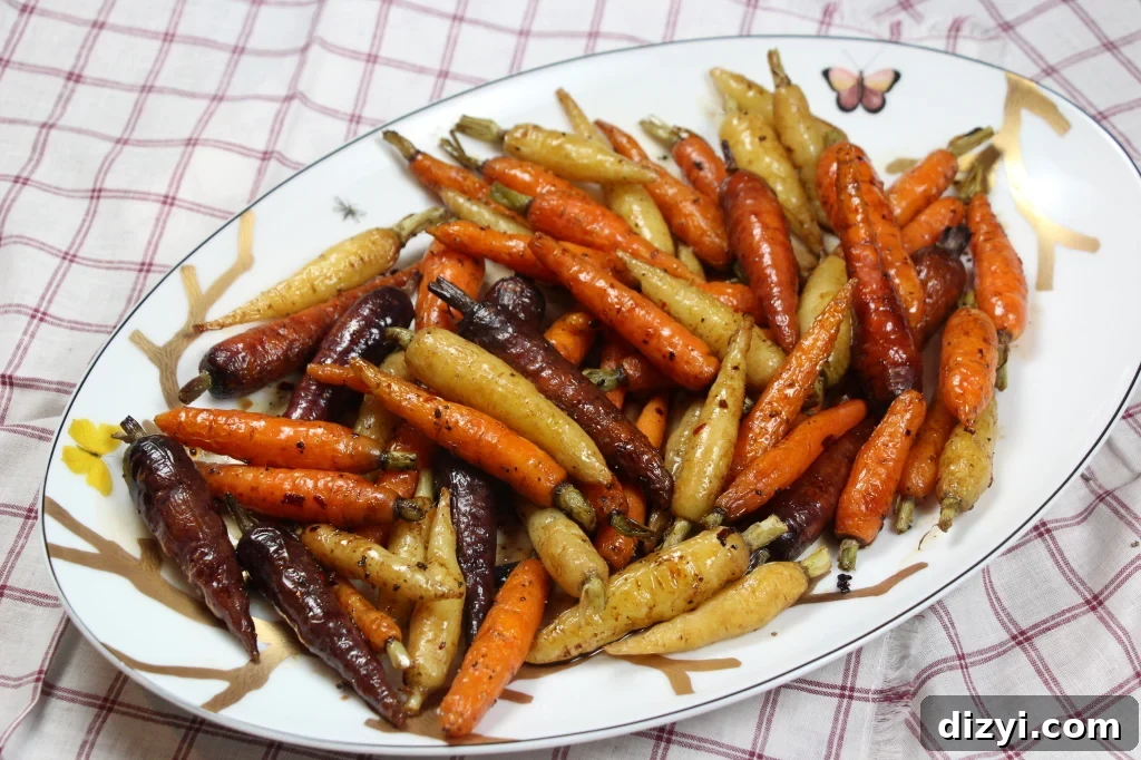 Spicy Balsamic Roasted French Carrots