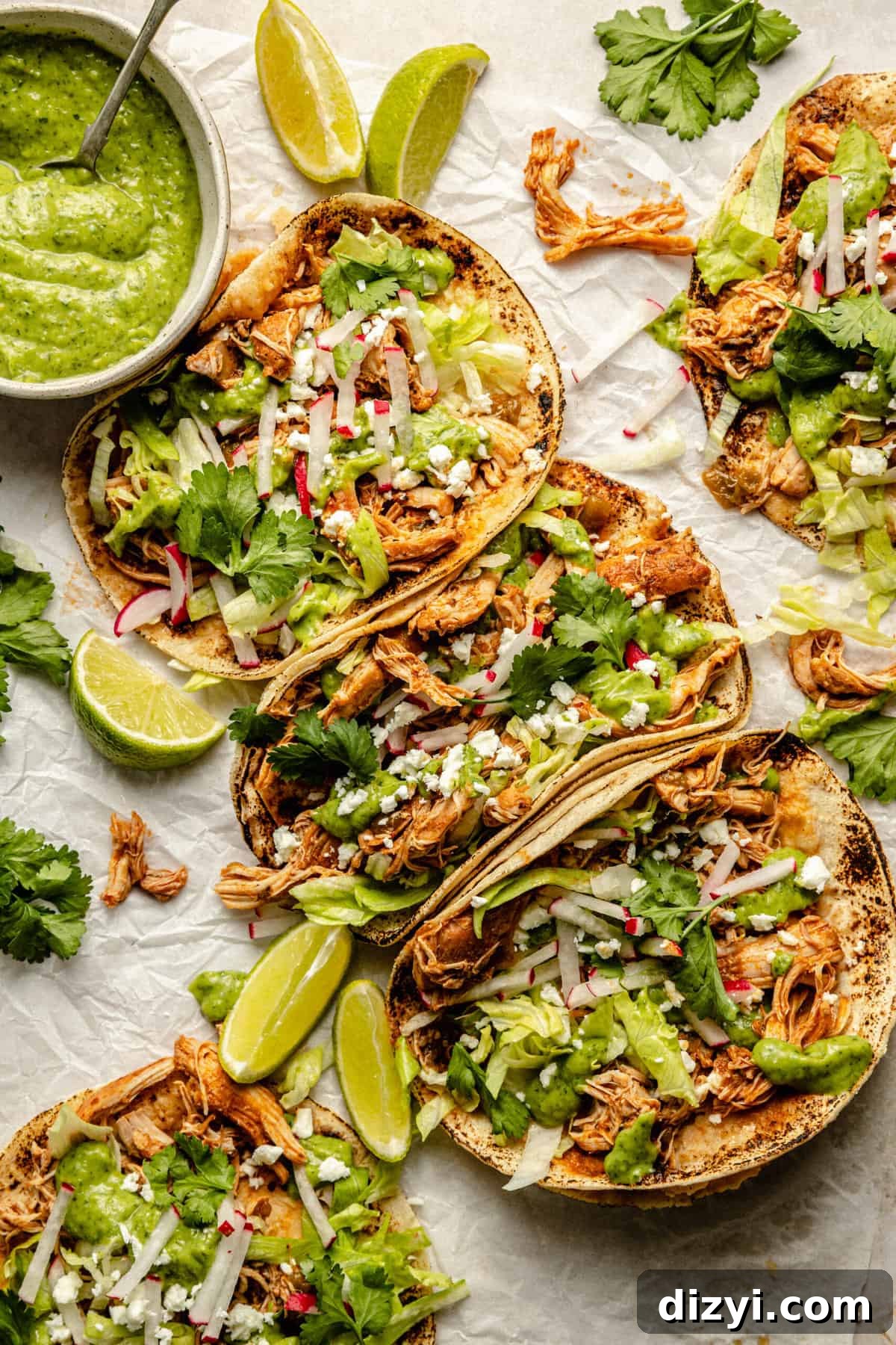 Instant Pot Beer-Braised Chicken Tacos