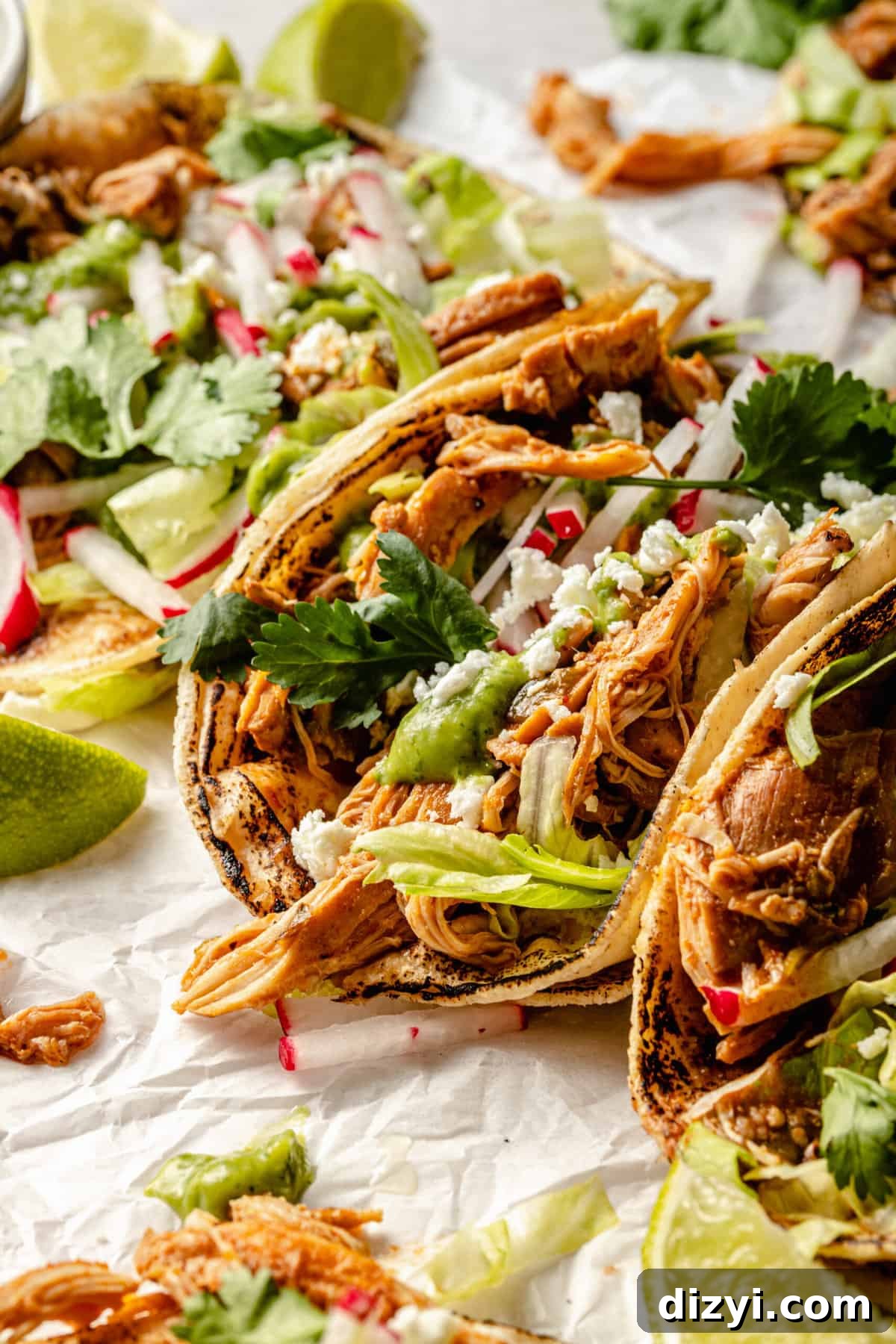 Instant Pot Beer-Braised Chicken Tacos