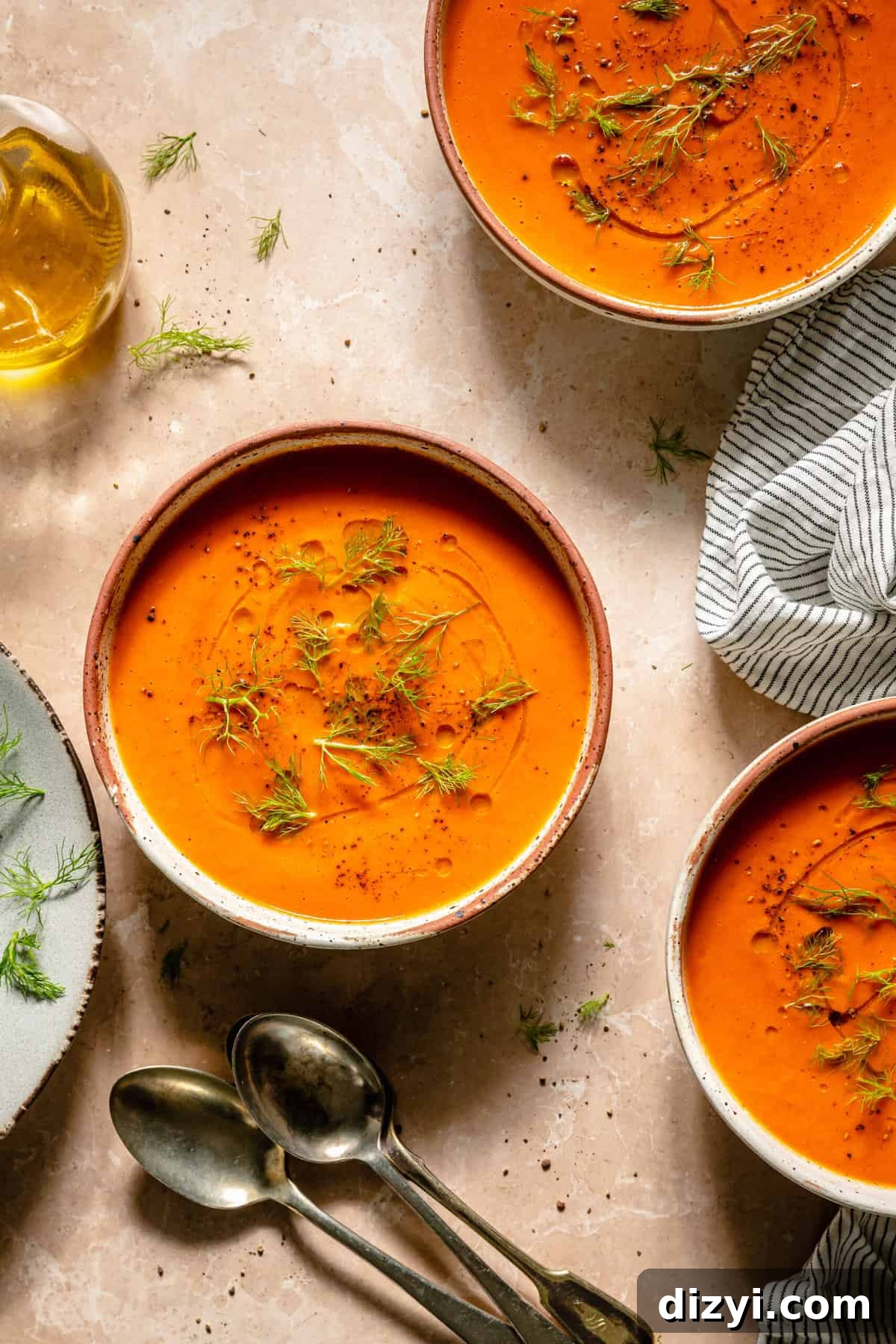Roasted Red Pepper Tomato Fennel Soup