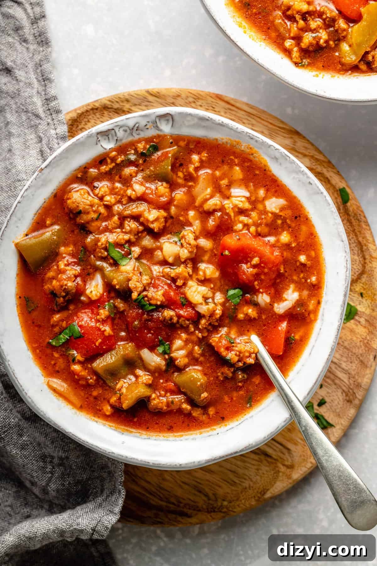Whole30 Unstuffed Bell Pepper Soup
