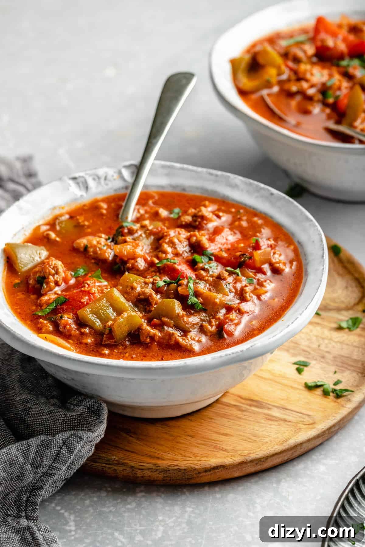 Whole30 Unstuffed Bell Pepper Soup