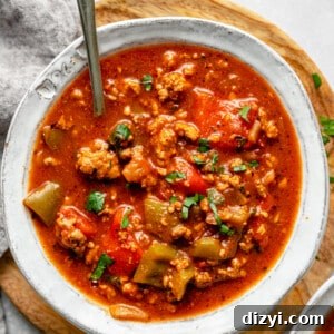 Whole30 Unstuffed Bell Pepper Soup