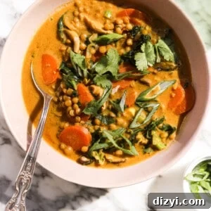 Coconut Ginger Lentil Soup