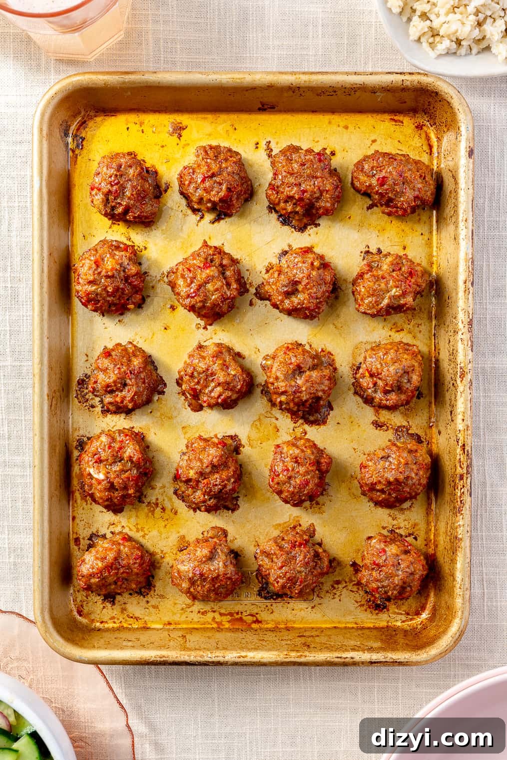 Harissa Lamb Meatball Bowls