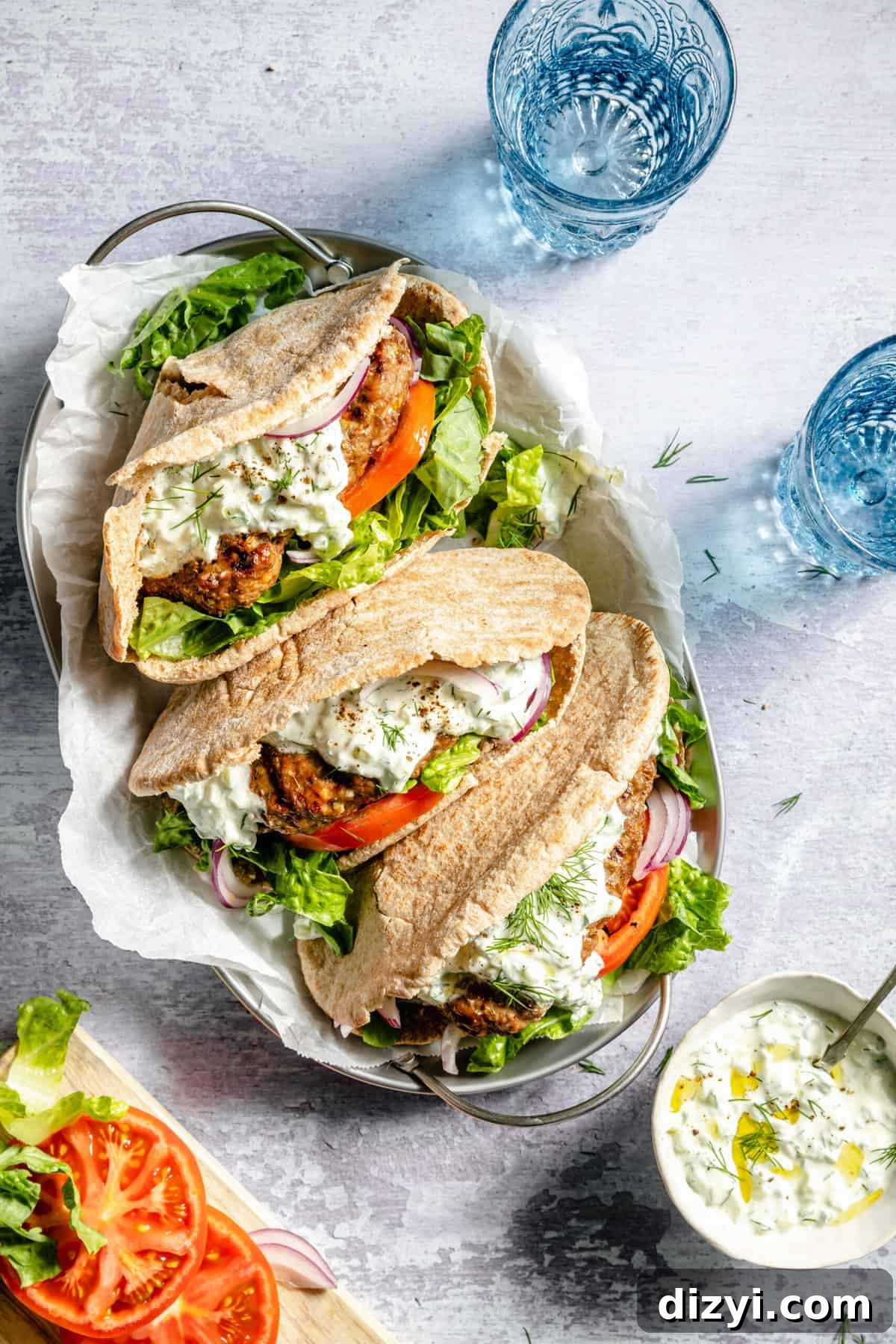 Greek-Inspired Grilled Lamb Burgers
