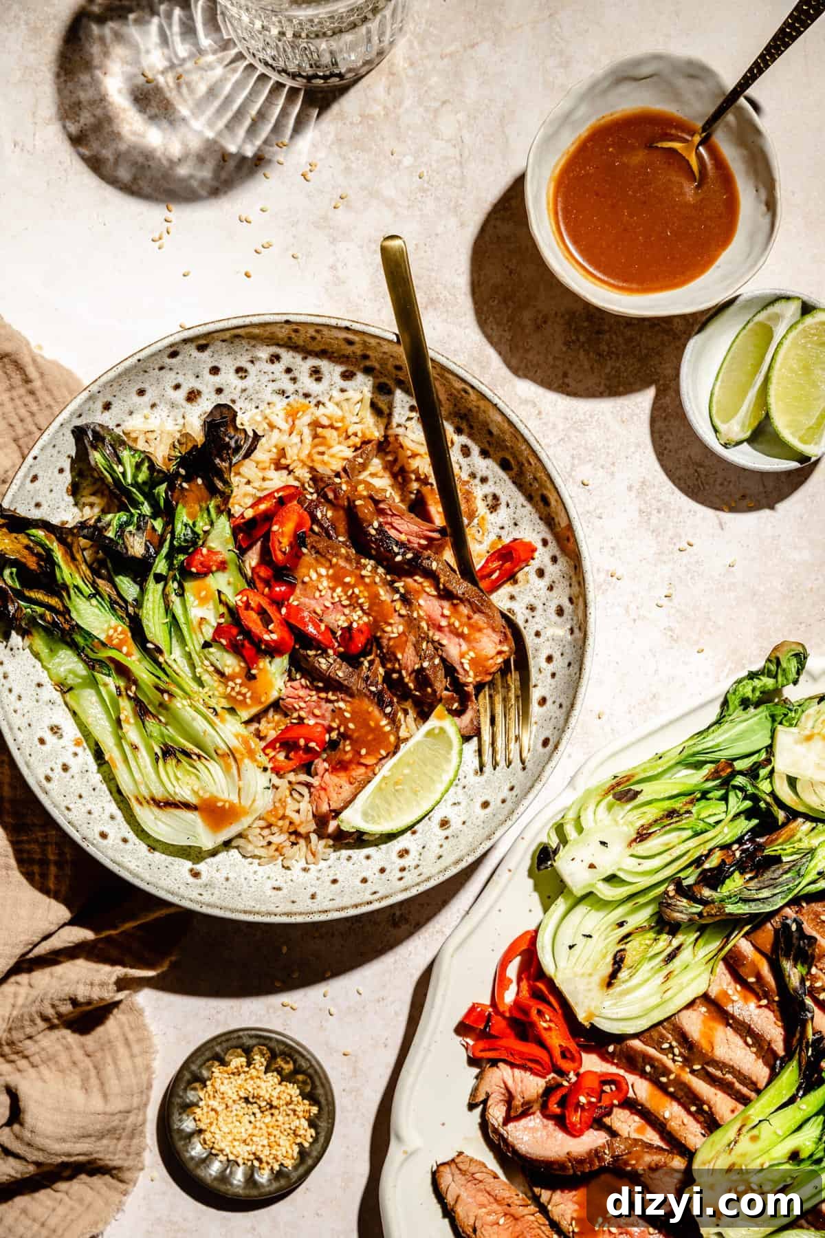 Miso Marinated Steak Bowls