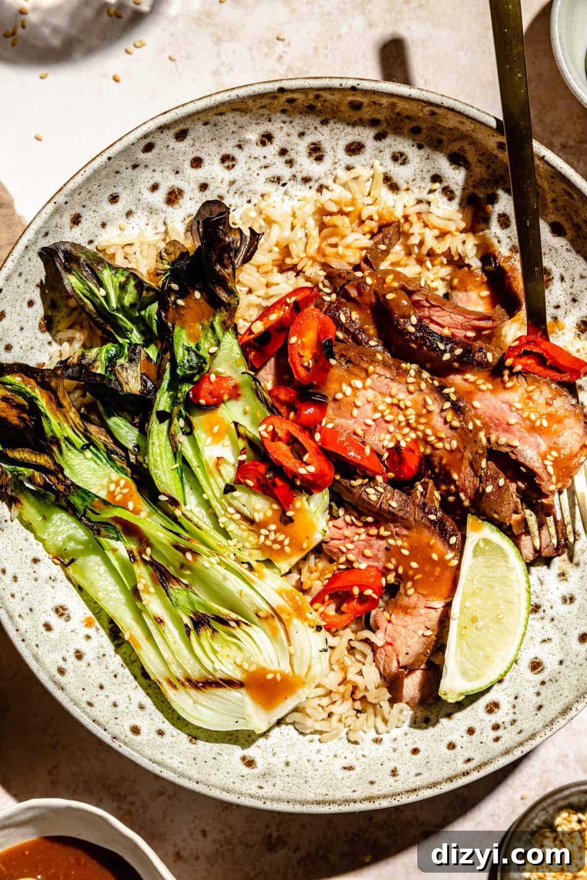 Miso Marinated Steak Bowls