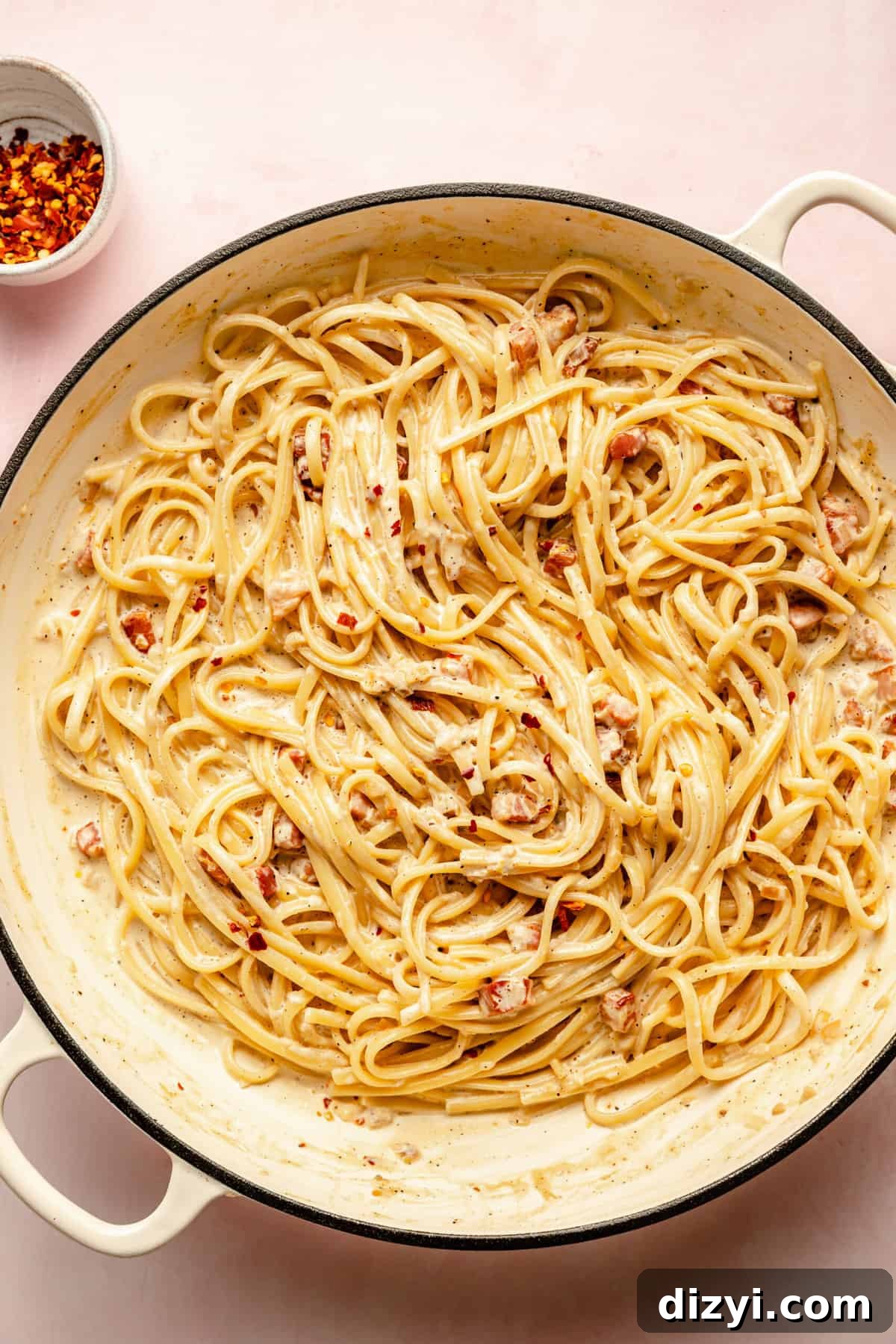 Creamy Linguine with Lemon and Pancetta