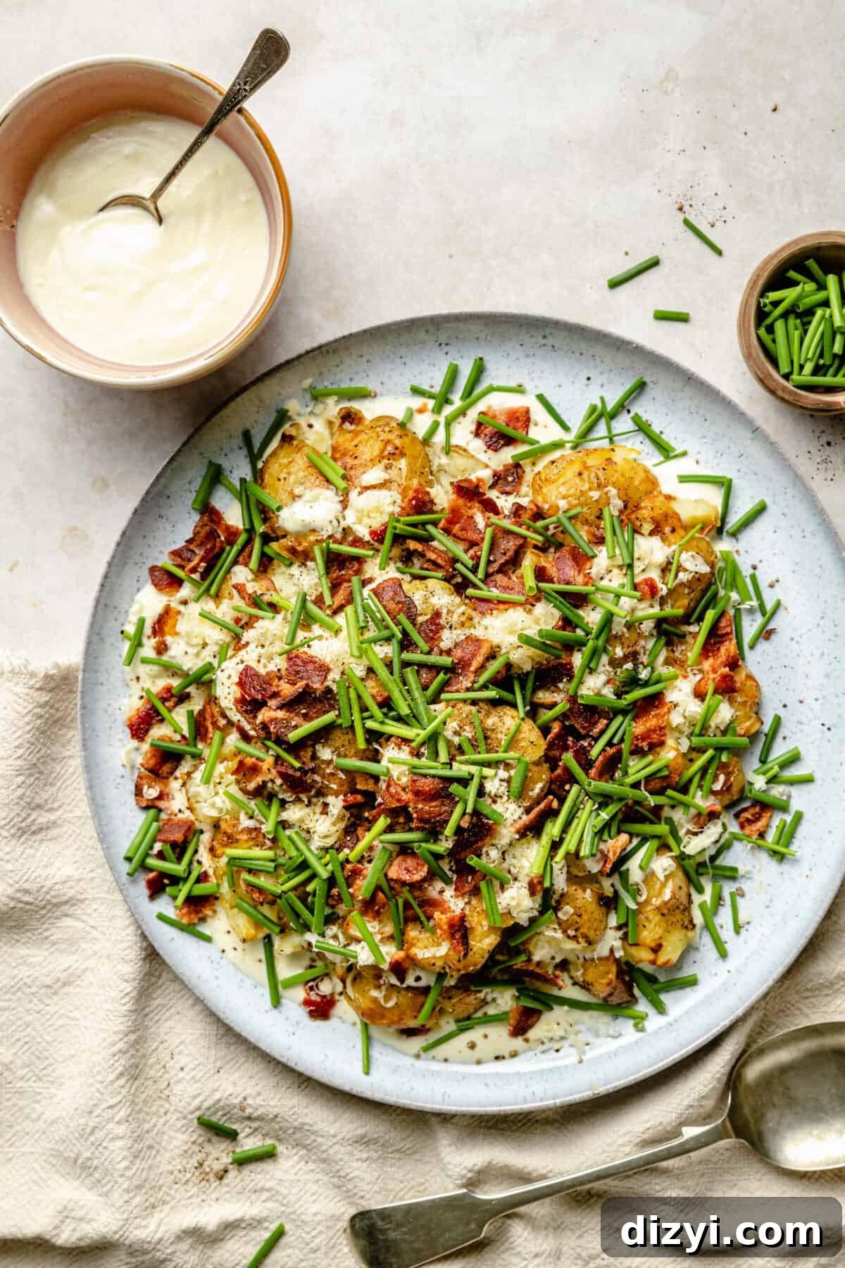 Smashed Loaded Potato Salad