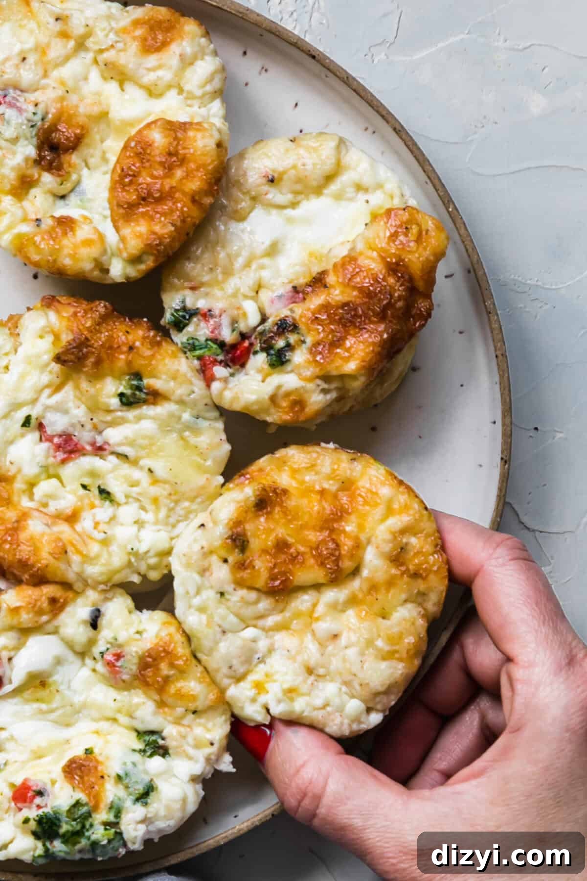 Mini Egg White Bites with Roasted Red Peppers 6 Roasted Red Pepper Egg White Bites