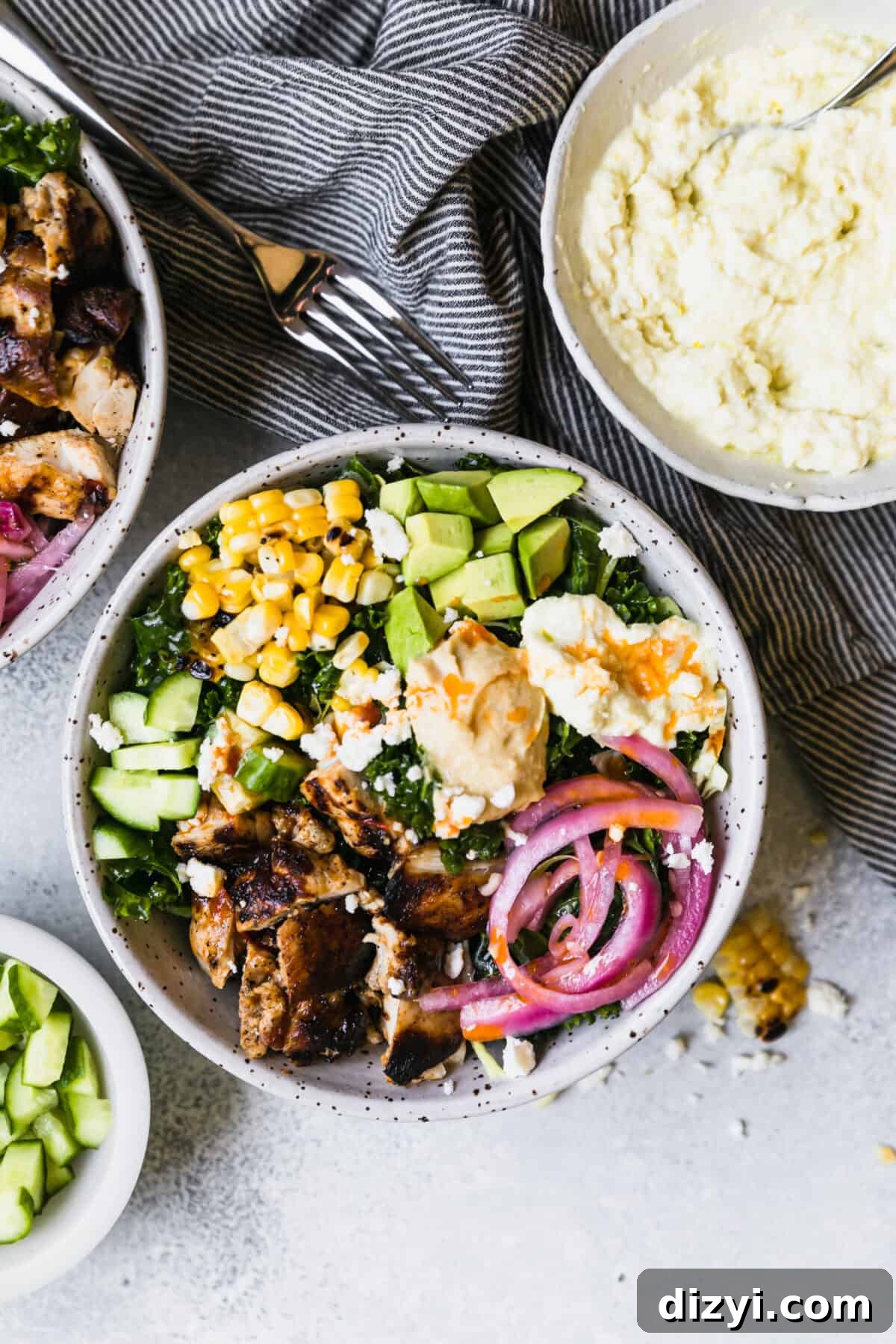 Harissa Chicken and Avocado Bowls Recipe 4 Harissa Chicken Bowls