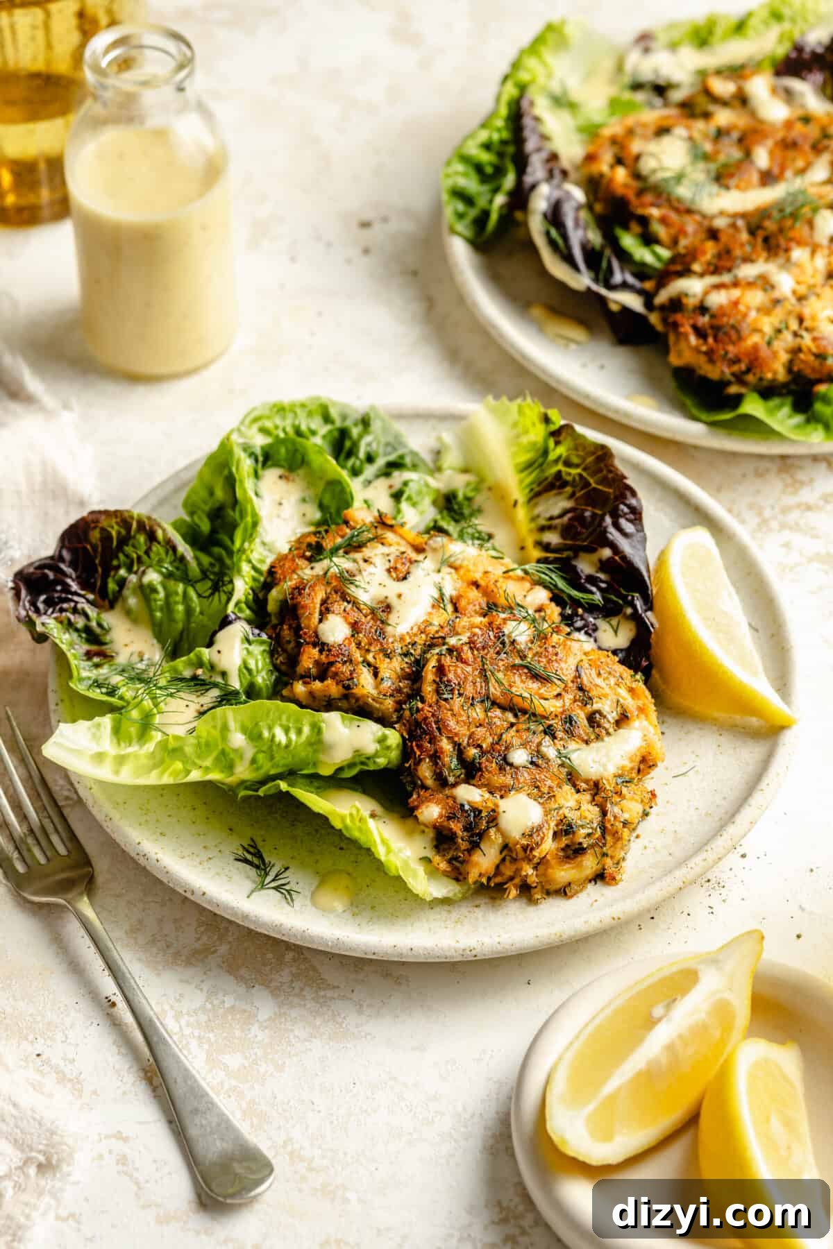Crispy Crab Cake Salad with Champagne Vinaigrette 3 Crab Cake Salad with Champagne Vinaigrette