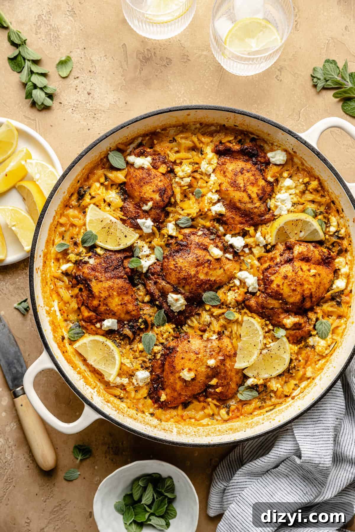 One-Pot Lemon Feta Chicken with Creamy Orzo 2 Creamy One-Pot Lemon Feta Chicken with Orzo
