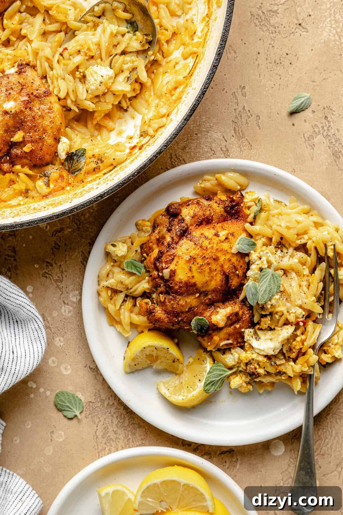 One-Pot Lemon Feta Chicken with Creamy Orzo 3 Creamy One-Pot Lemon Feta Chicken with Orzo