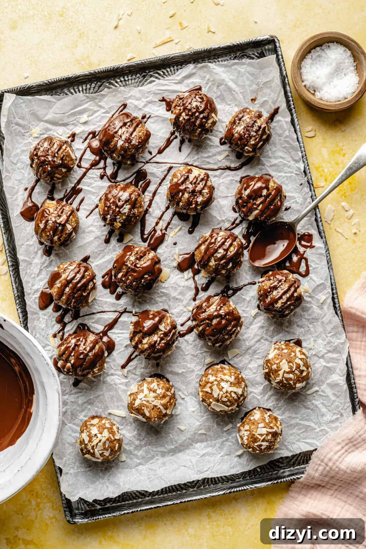 Caramel deLites Energy Bites Recipe with Coconut and Chocolate 6 Caramel deLites Energy Bites