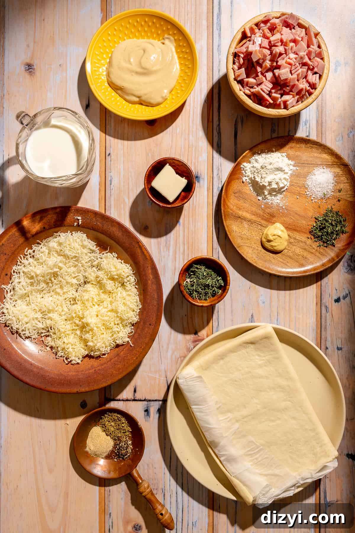 Mini Croque Monsieur Bite ingredients.