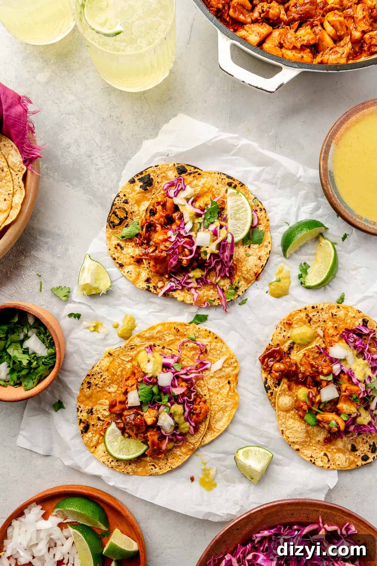 Saucy Chipotle Chicken Tacos