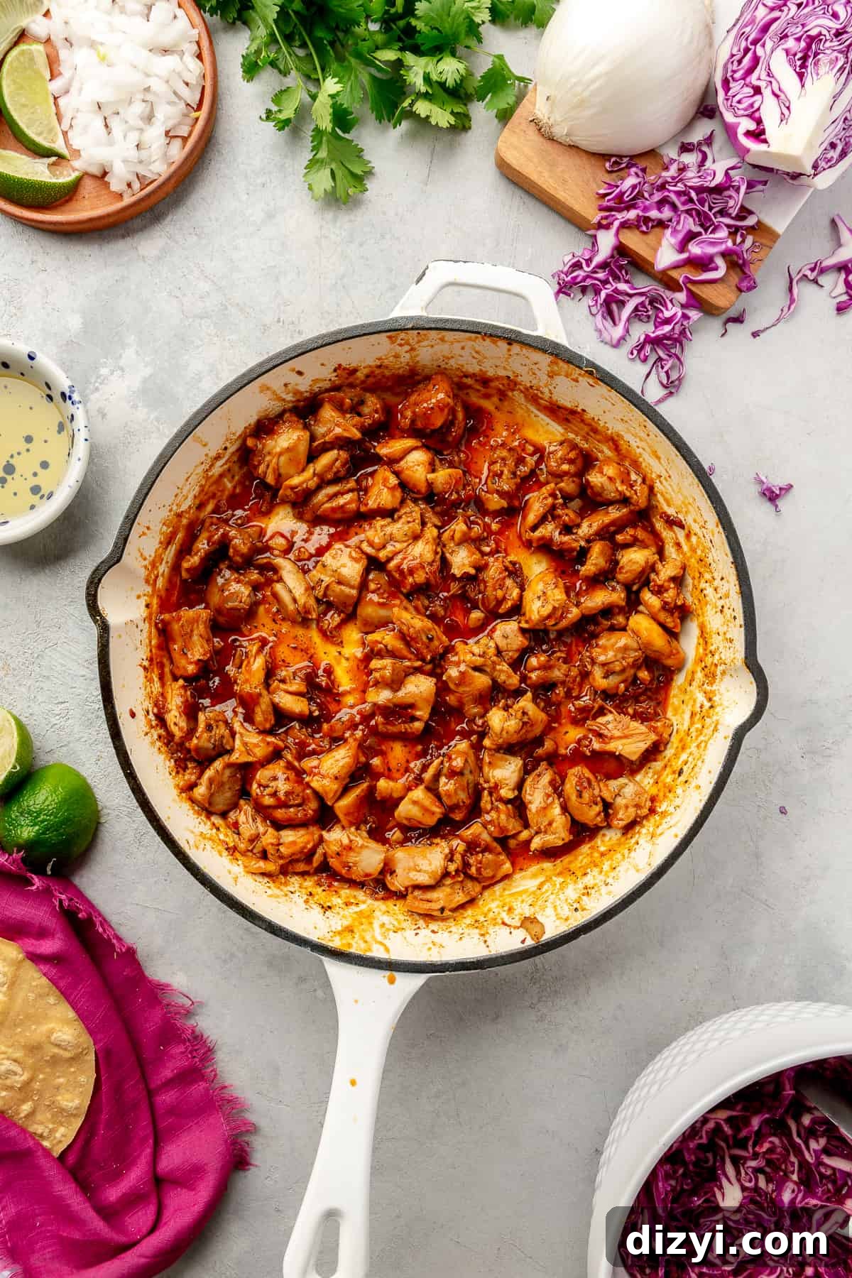 Saucy Chipotle Chicken in skillet.