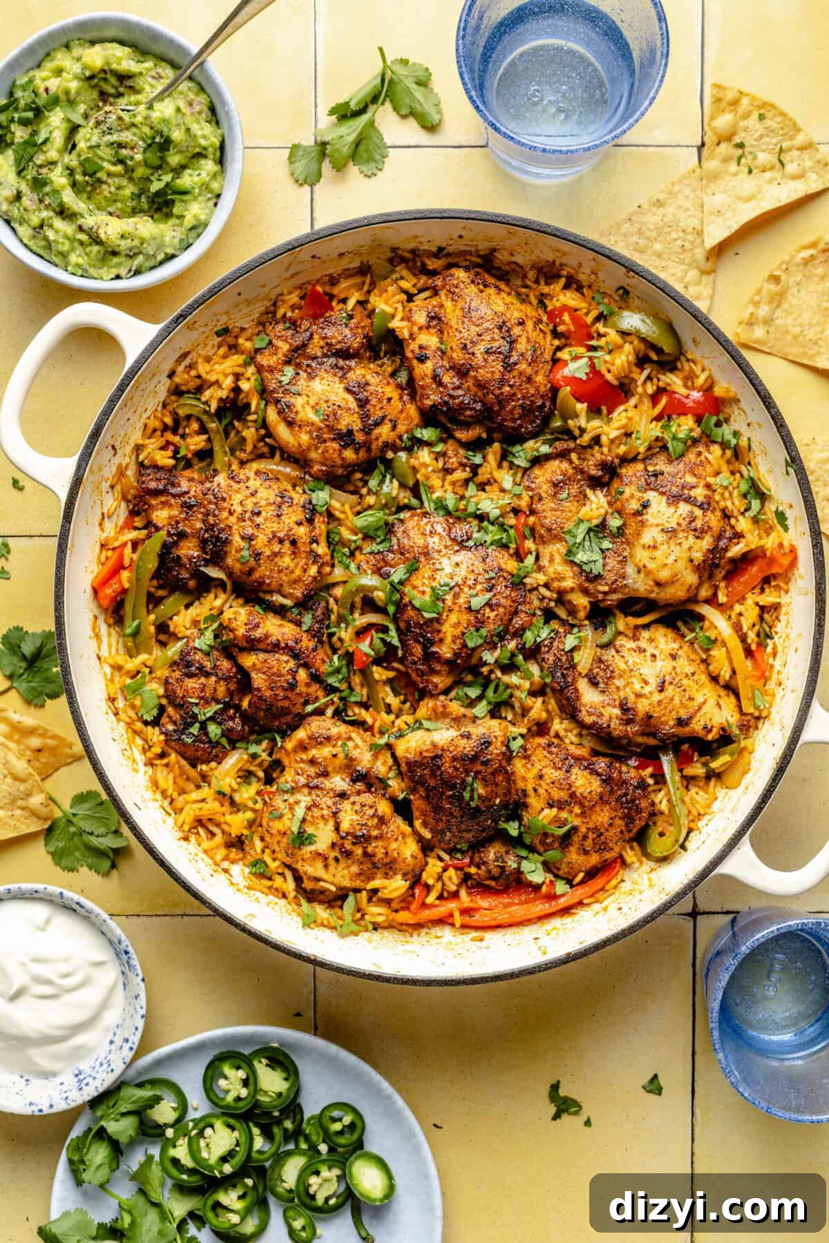 Chicken and Rice Taco Skillet