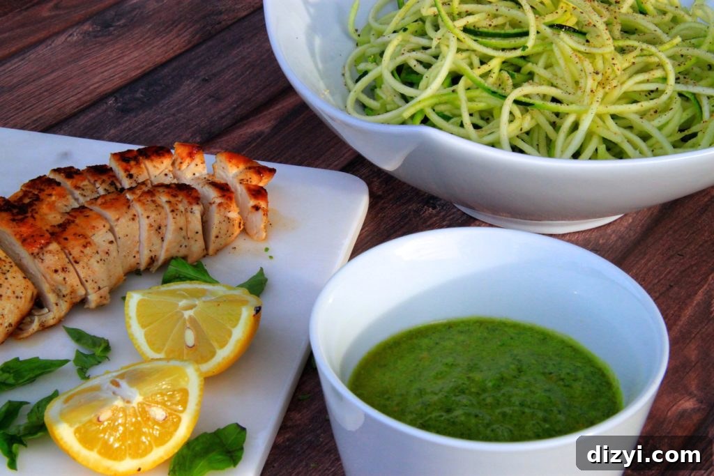 Lemon Basil Pesto with Chicken and Zucchini Noodles 6 img 2880 5