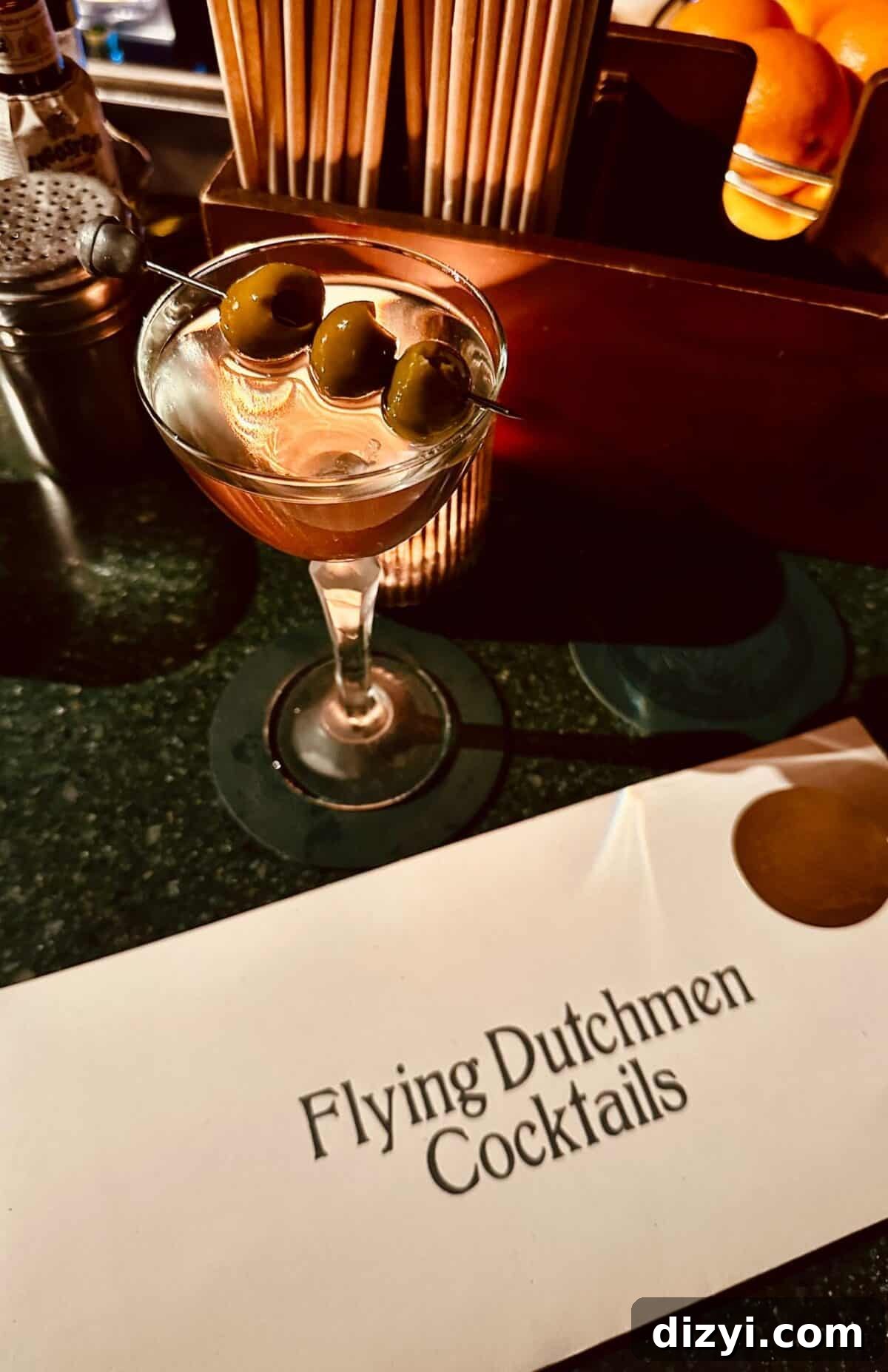 An image of a cocktail at the Flying Dutchman Cocktails bar, for the Amsterdam Travel Guide.