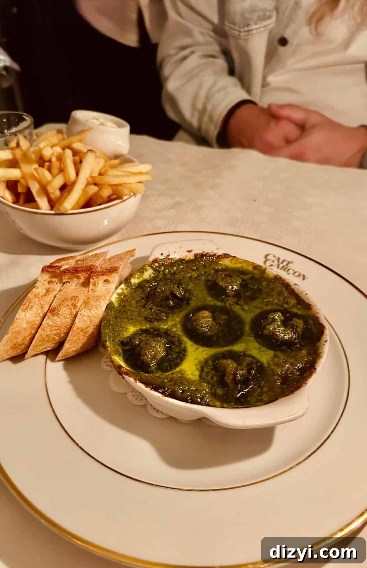 A dish of escargot at Cafe Garcon in Amsterdam.