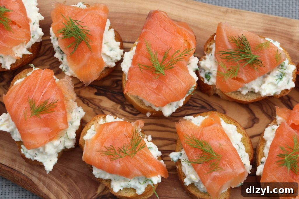 Ricotta and Salmon Crostini
