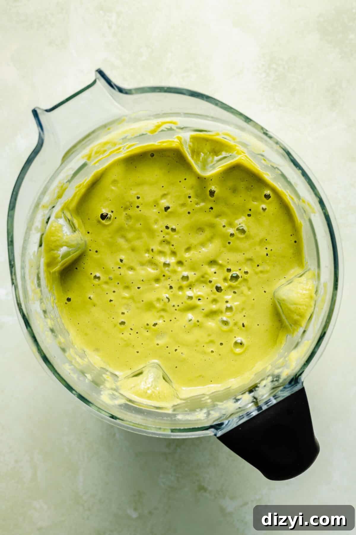 Cream of Asparagus Soup blended in blender.