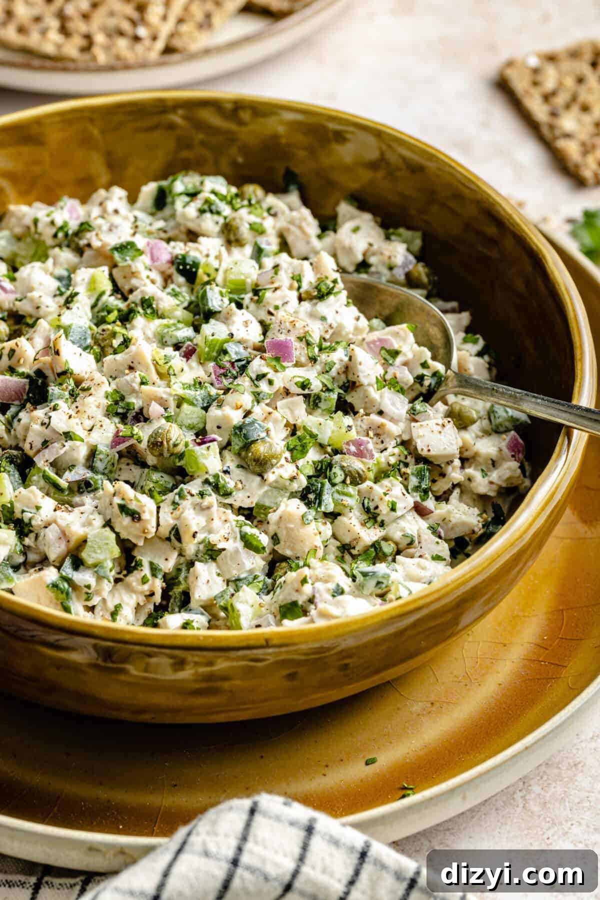 Clayton’s Favorite Chicken Salad in serving bowl.