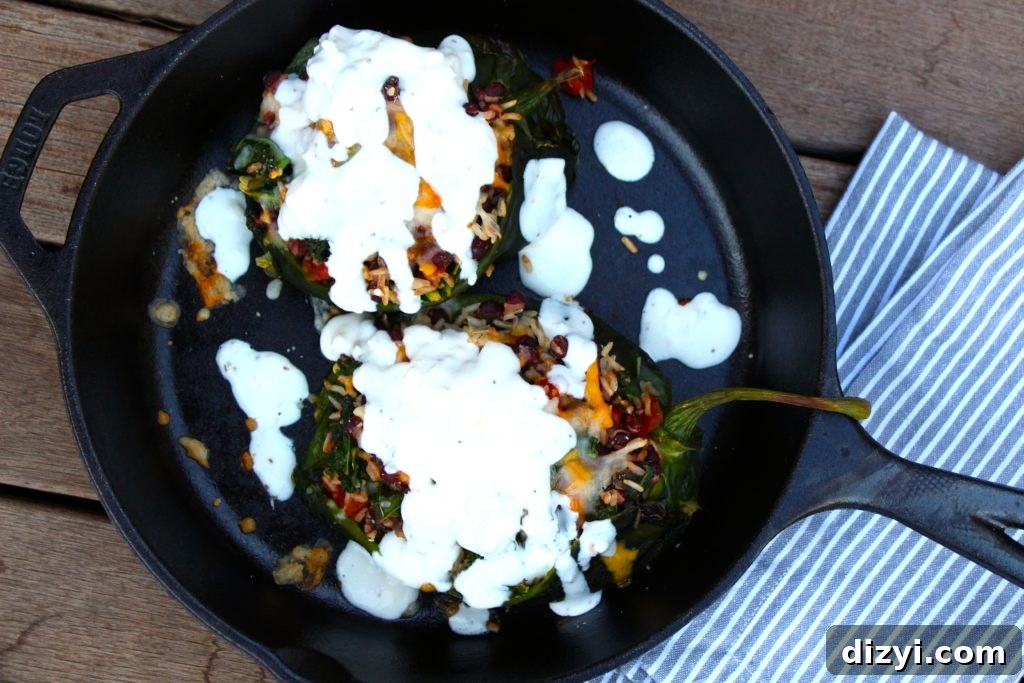Black Bean Chiles Rellenos with Mexican Yogurt Crema 5 Black Bean Chile Rellenos with Yogurt Mexican Crema