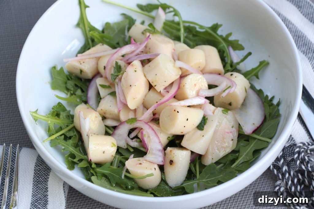 Lemony Hearts of Palm and Arugula Salad