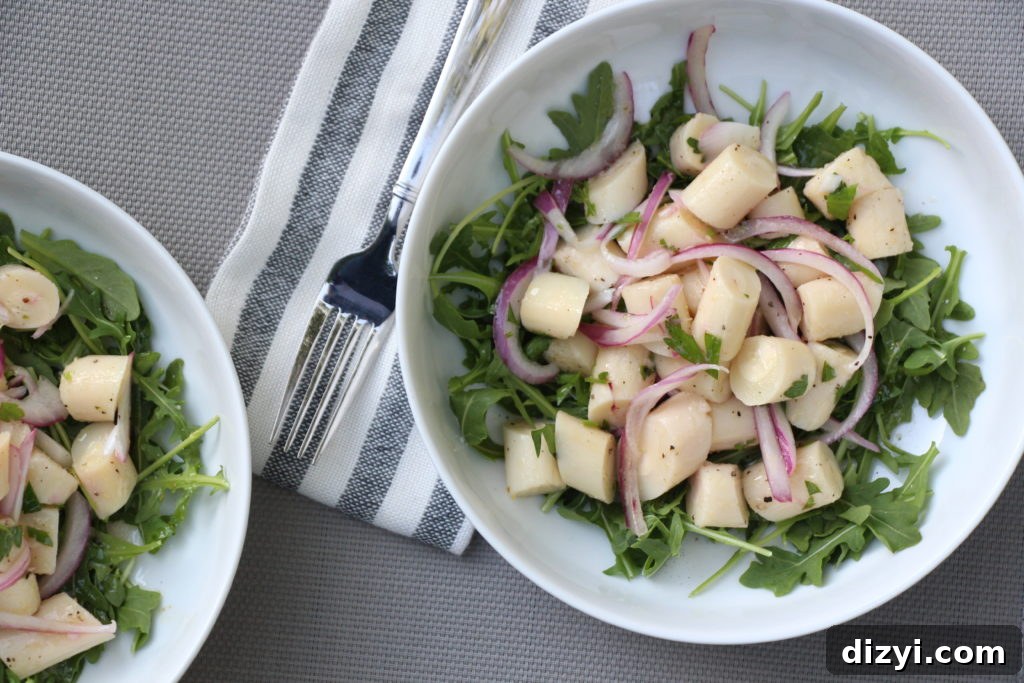 Lemony Hearts of Palm and Arugula Salad