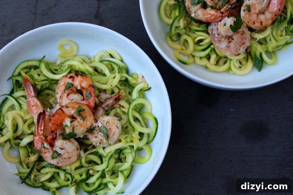 Skinny Baked Shrimp Scampi