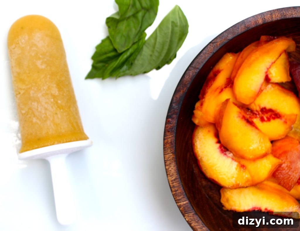 Peach Basil Margaritas and Poptail Recipes 3 Peach Basil Margaritas & Poptails
