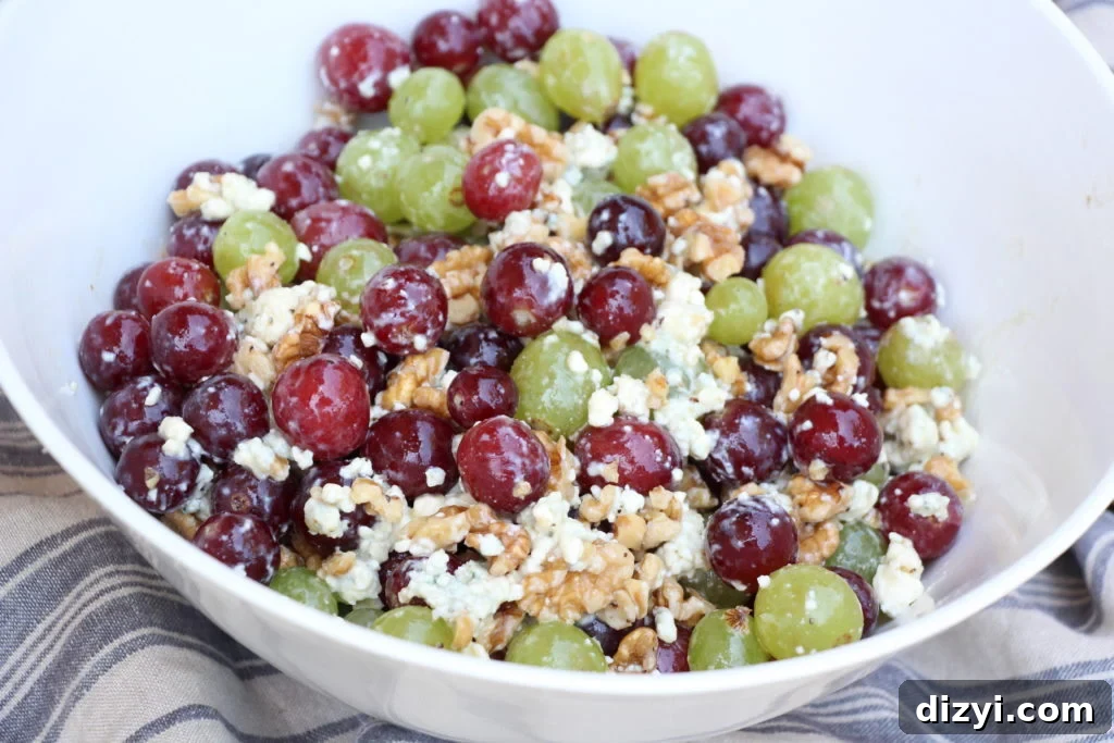Grape, Walnut & Blue Cheese Salad