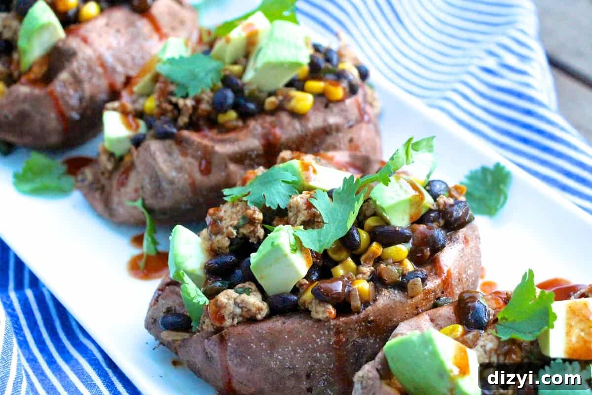 Enchilada Stuffed Sweet Potatoes