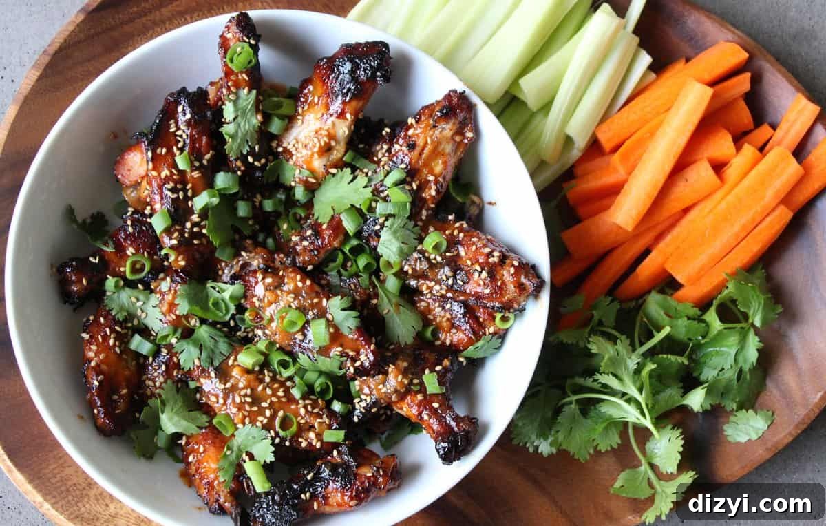 Sticky Honey Ginger Sriracha Oven Baked Chicken Wings 2 Honey-Ginger-Sriracha Baked Chicken Wings