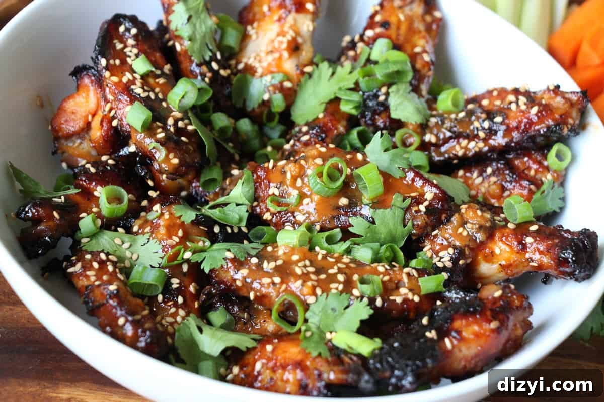 Sticky Honey Ginger Sriracha Oven Baked Chicken Wings 9 Honey-Ginger-Sriracha Baked Chicken Wings