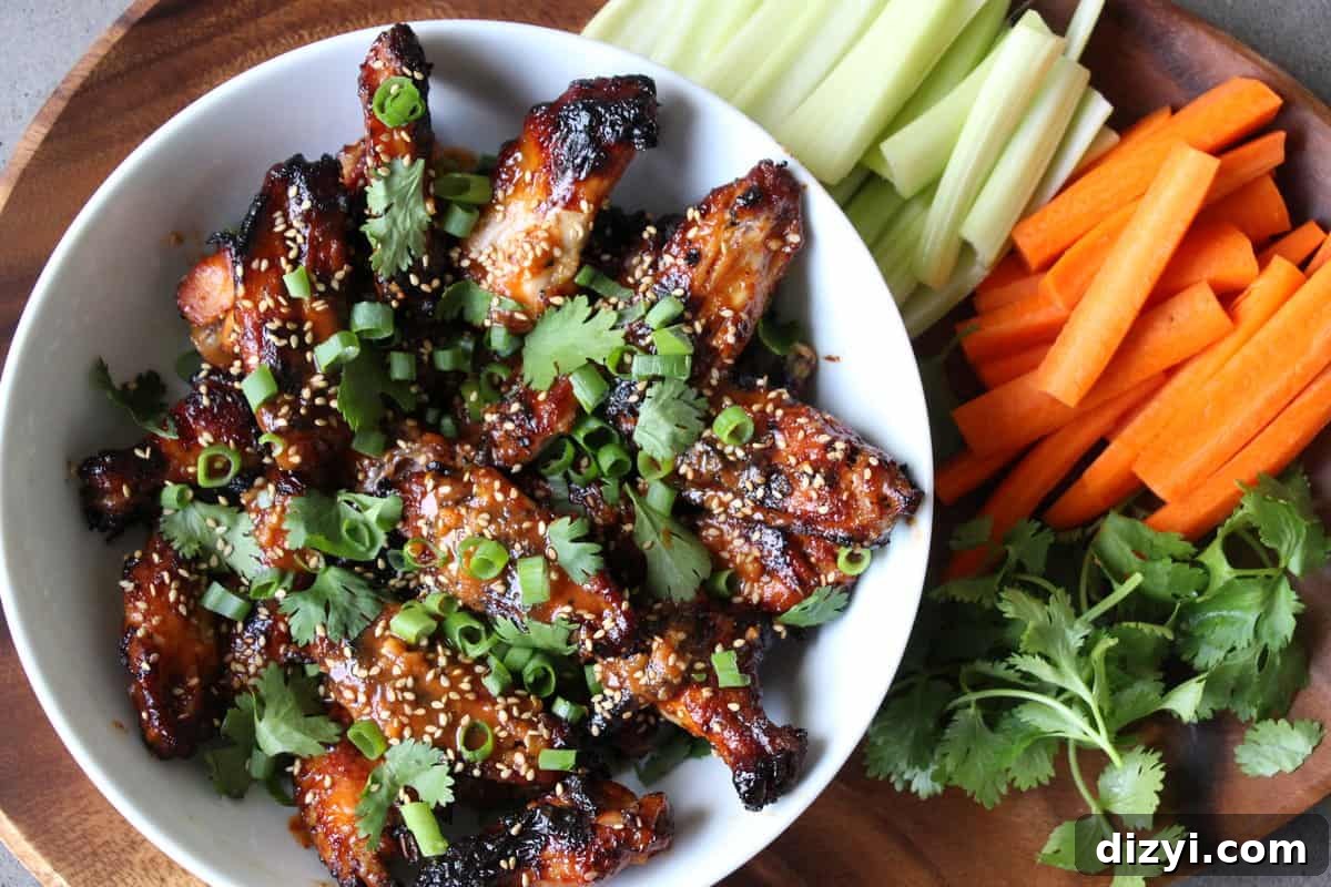 Sticky Honey Ginger Sriracha Oven Baked Chicken Wings 10 Honey-Ginger-Sriracha Baked Chicken Wings
