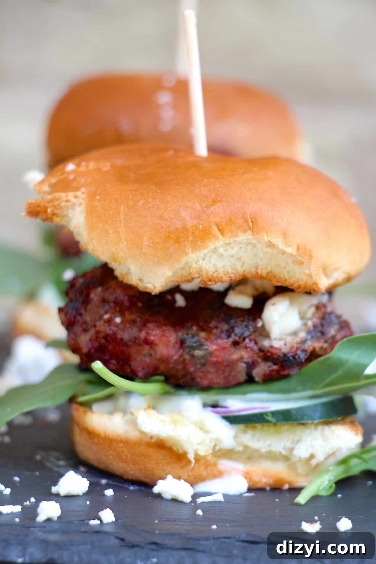 Greek Lamb Sliders with Cucumber-Mint Sauce