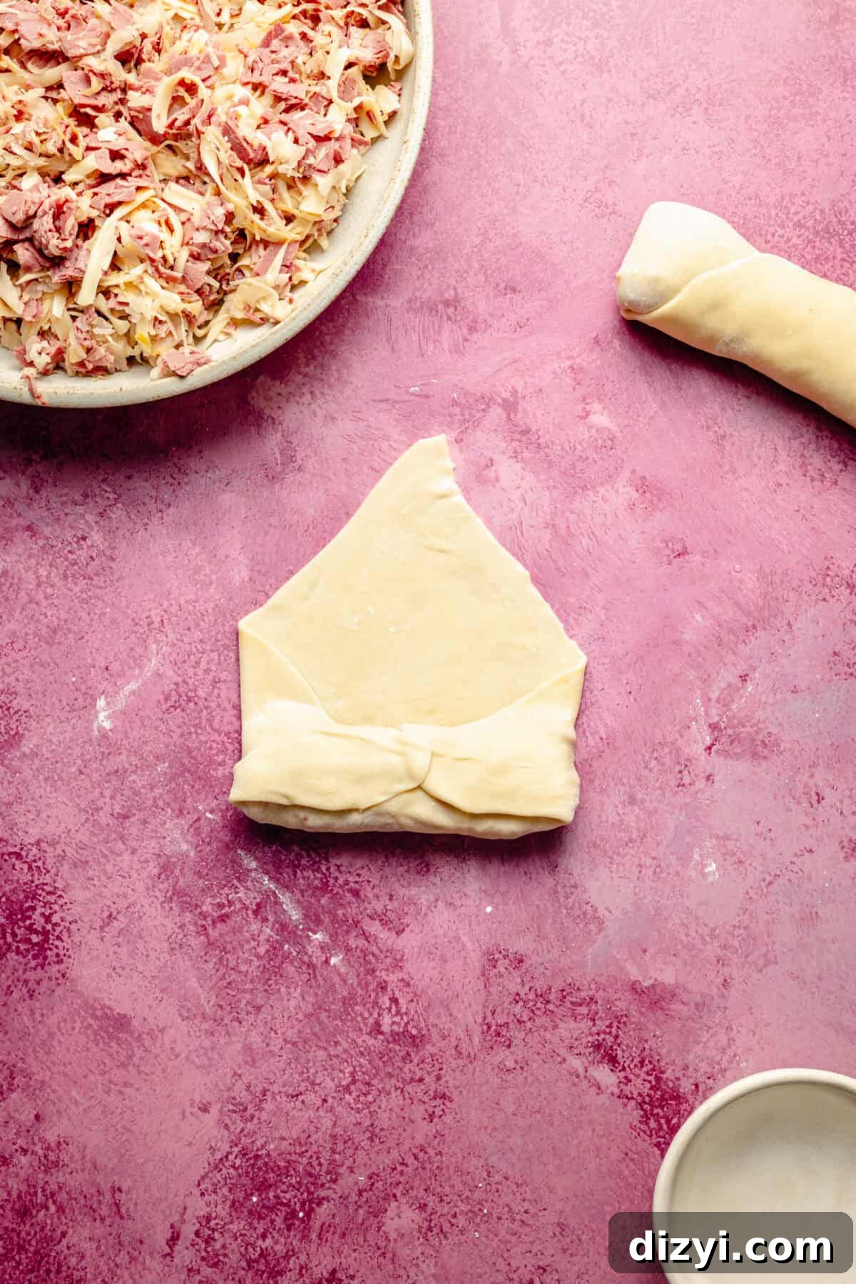 Crispy Reuben Egg Rolls with Thousand Island Dip 5 how to shape an egg roll