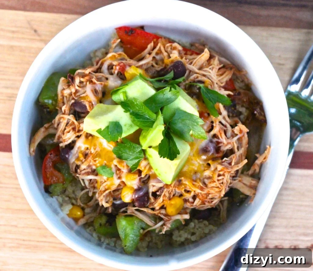 Crockpot Chicken Taco Bowls