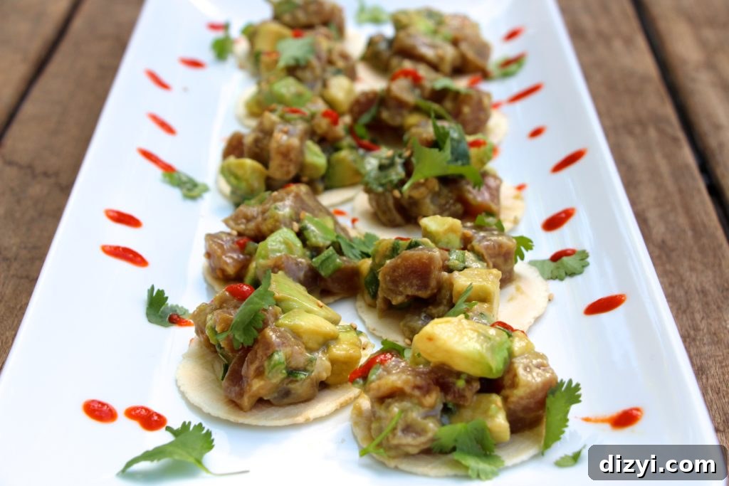 Ahi Tuna Tartare Recipe with Avocado and Sesame 5 Ahi Tuna Tartare