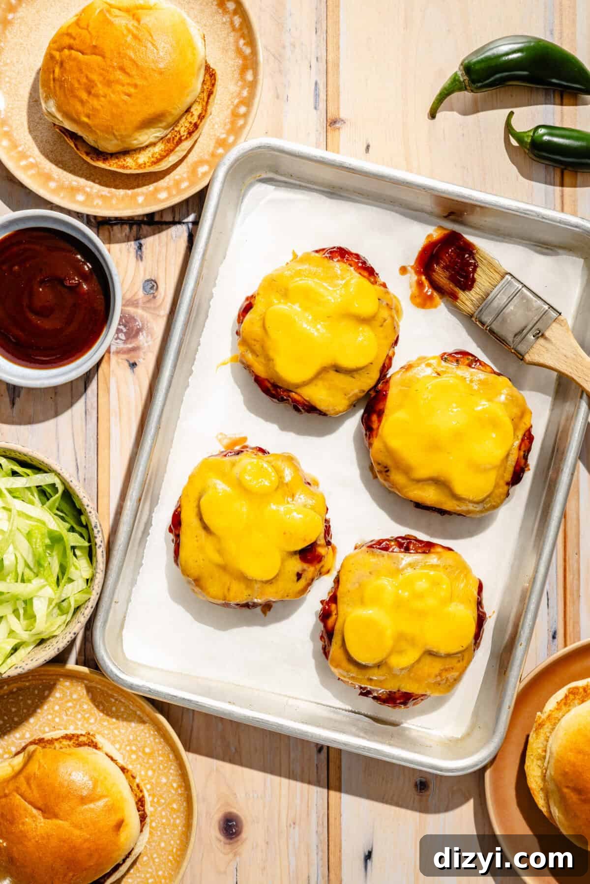 Grilled Jalapeno Cheddar Turkey Burgers Recipe 5 turkey burgers topped with melted cheddar cheese