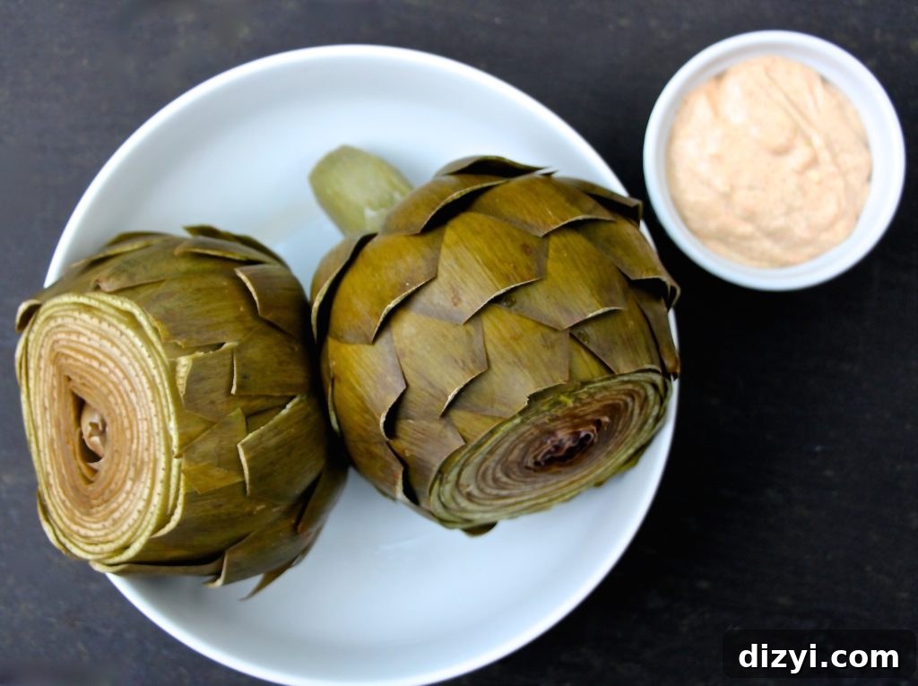 Steamed Artichokes with Chipotle-Lime Aioli