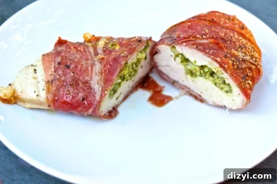 Baked prosciutto wrapped chicken