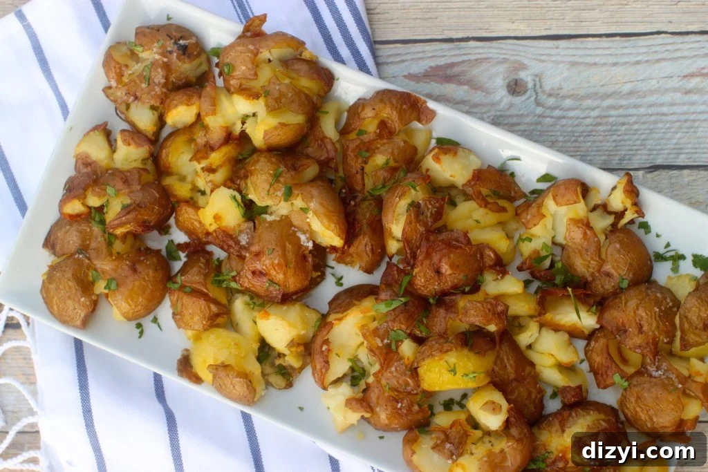 Crispy Duck Fat Smashed Potatoes